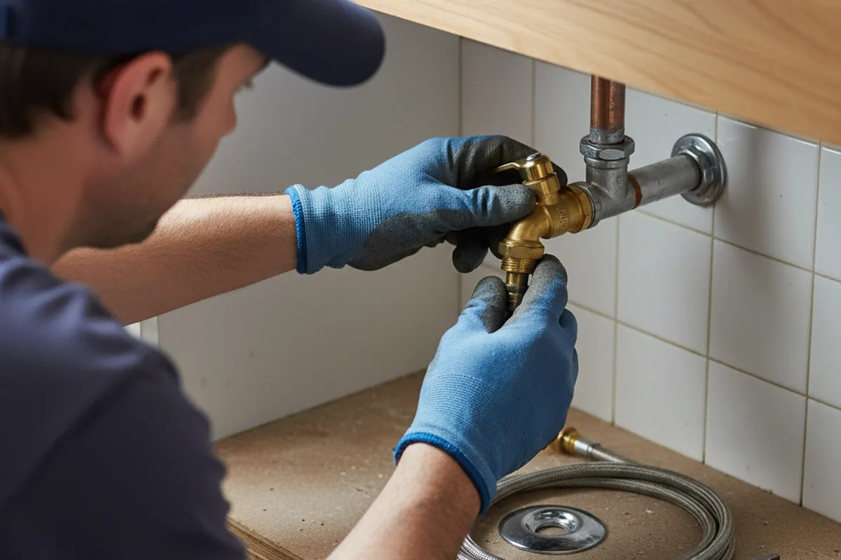 Shutoff valve and fitting work during Emergency Plumbing in Clements